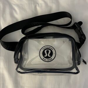 Lululemon Clear belt bag logo